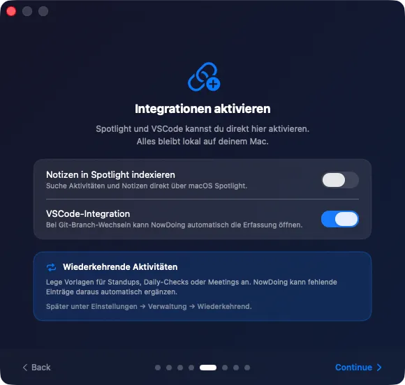 Integrationen: Spotlight und VS Code