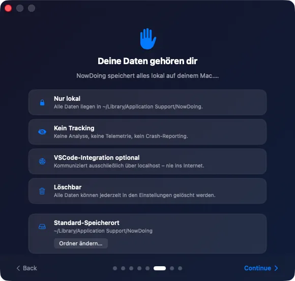 Datenschutz-Übersicht und Speicherort